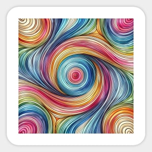 Psychedelic looking abstract illustration of Swirls Sticker